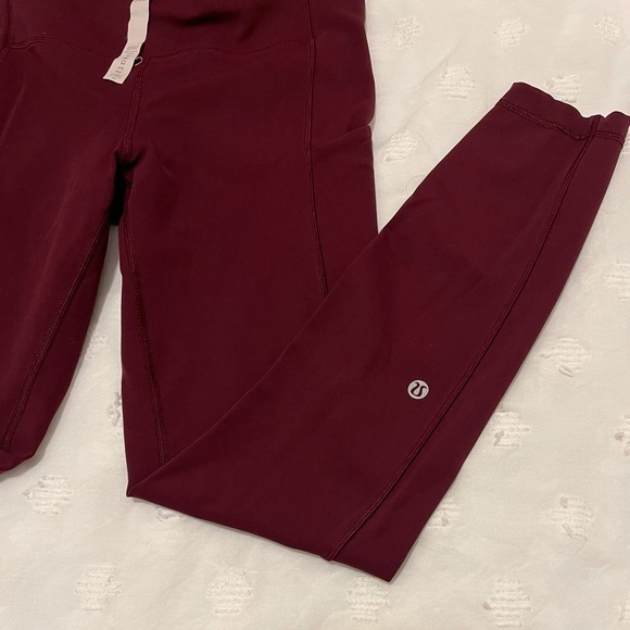 Lululemon Leggings, Wine, Size 6 - Picture 2 of 11